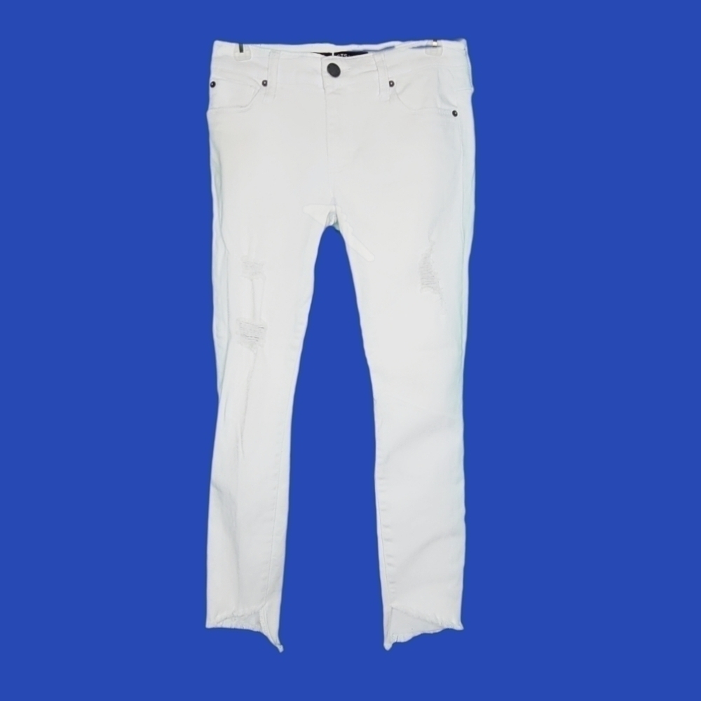 STS Blue Emma Ankle Skinny  Distressed White Jeans Women's size 26